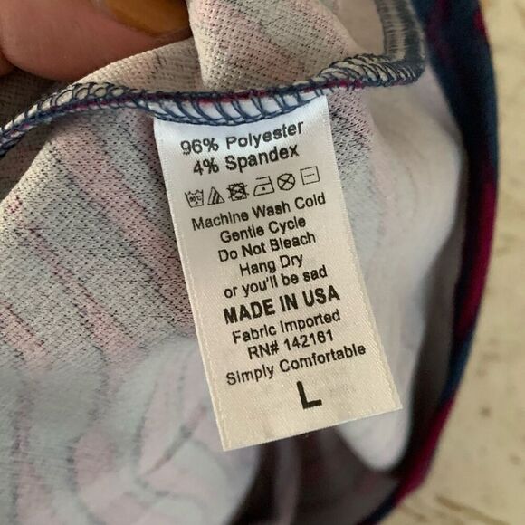 Women’s LuLaRoe Cassie pencil skirt wave print size L stretch  NWOT - Picture 7 of 8